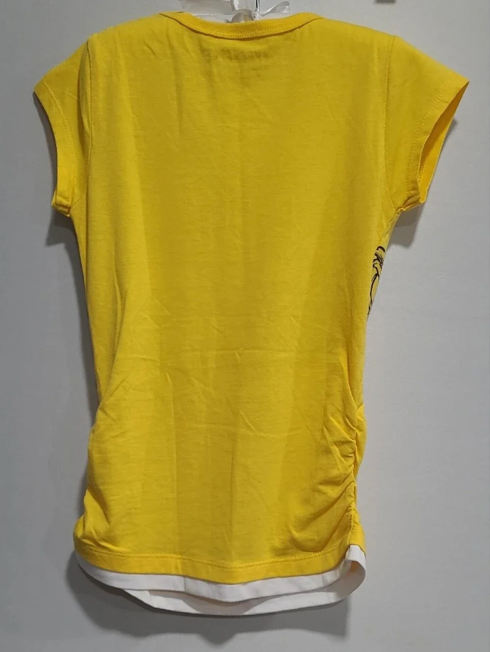 Eye Candy Yellow Girls' Love Heart Graphic Tee Sz S (7/8)